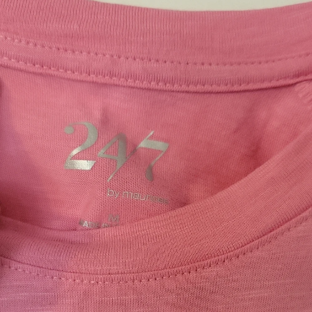 Maurices Pink Striped Crop Top - Picture 2 of 4